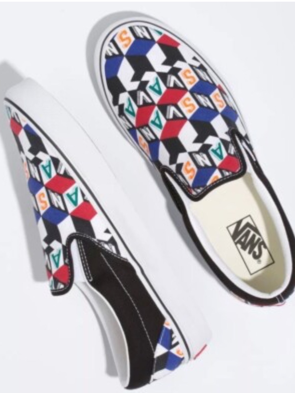 Vans Multi-Color Checker Cube Slip-On Loafers